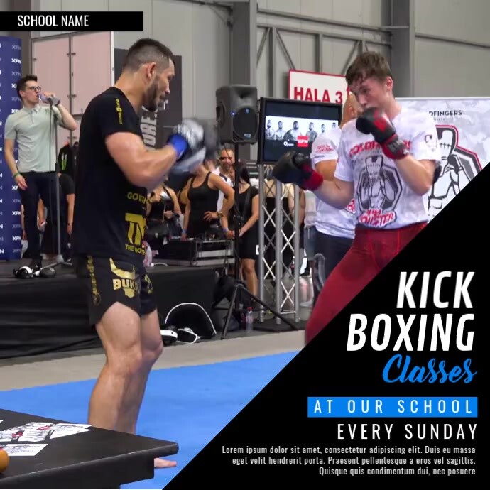 Boxing Classes Post KICKBOXING CLASS Template | PosterMyWall