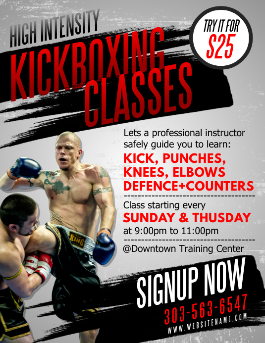 Kickboxing Raffle Personalice Más De 420 Plantillas De Kickboxing Para Póster | PosterMyWall