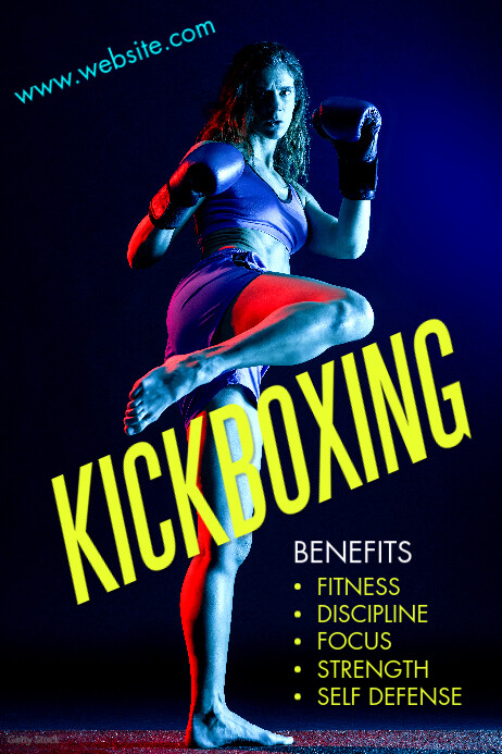 Kickboxing Layout Kickboxing Template | PosterMyWall