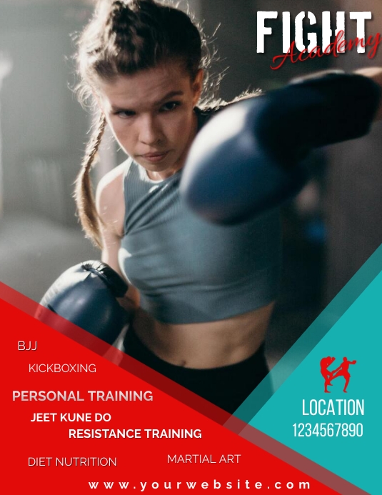 Kickboxing Layout Plantilla de KICKBOXING | PosterMyWall