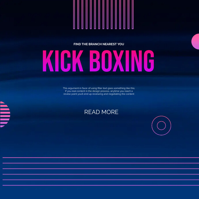 Kickboxing Layout Kickboxing Template | PosterMyWall