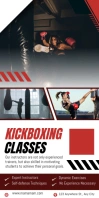 Kickboxing Roll Up Banner 3' × 6' template