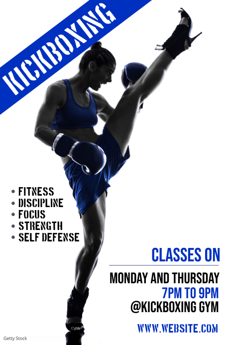 Kickboxing Layout Kickboxing Template | PosterMyWall