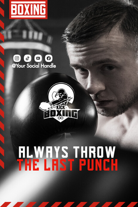 Kickboxing Paper Kickboxing Template | PosterMyWall