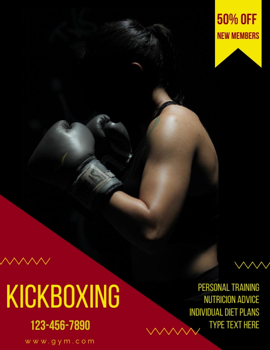 kickboxing Flyer (US Letter) template