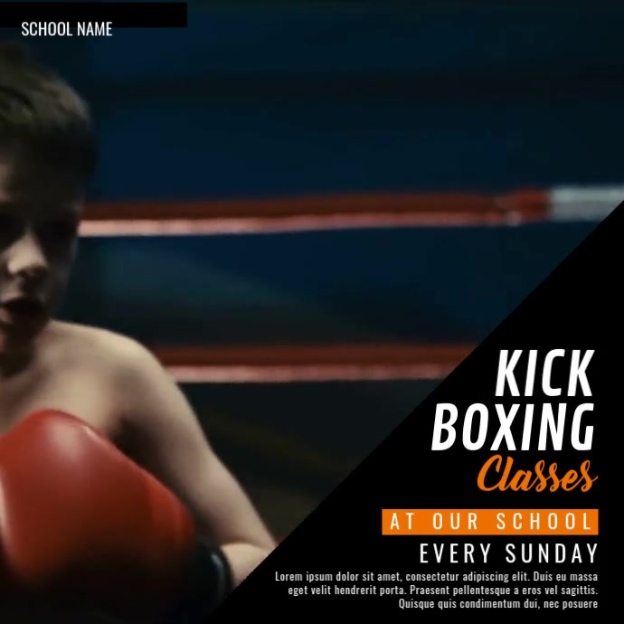 Kickboxing Layout kickboxing Templat | PosterMyWall