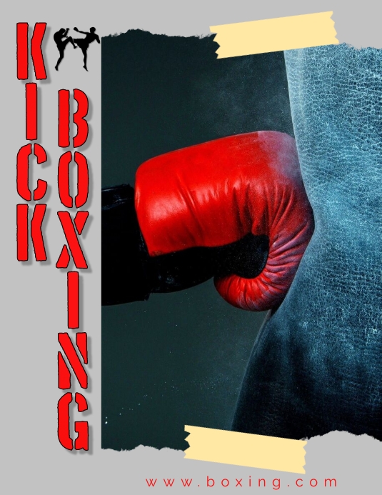 Kickboxing Paper kickboxing Template | PosterMyWall