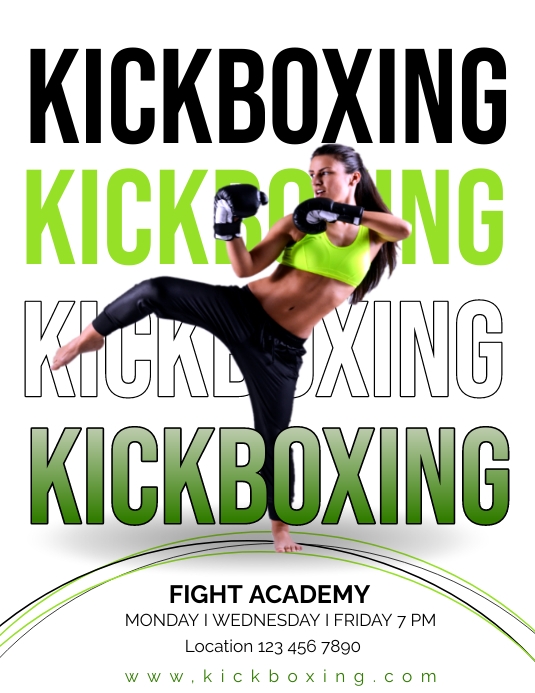 Kickboxing Layout Kickboxing flyer Template | PosterMyWall