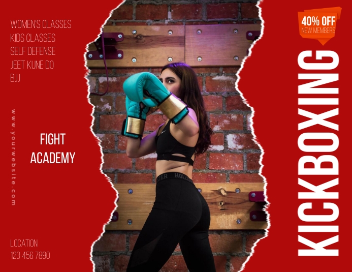 Kickboxing flyer Template | PosterMyWall