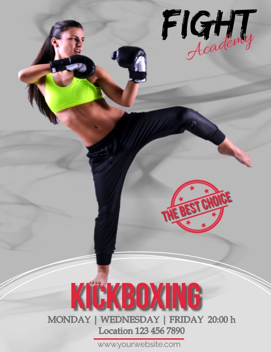 Kickboxing Layout Kickboxing flyer Template | PosterMyWall