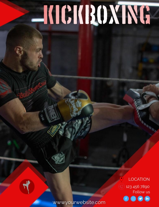 Kickboxing Raffle Kickboxing flyer Template | PosterMyWall