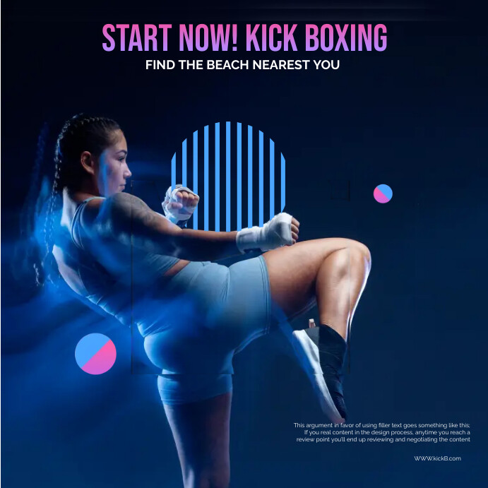 Kickboxing Template | PosterMyWall