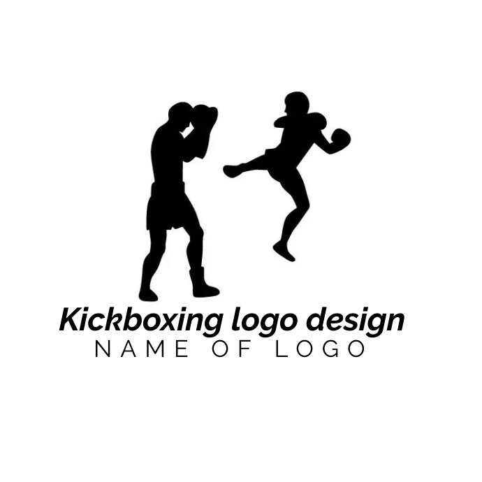 Kickboxing logo Logotyp template