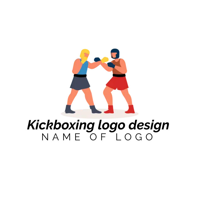 Kickboxing LOGO Logotyp template