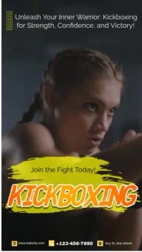 kickboxing mobile ad Instagram Story template