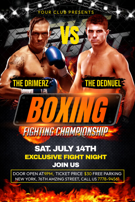 Kickboxing Layout kickboxing poster template | PosterMyWall