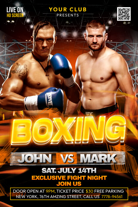 Boxing Rko Poster kickboxing poster template | PosterMyWall