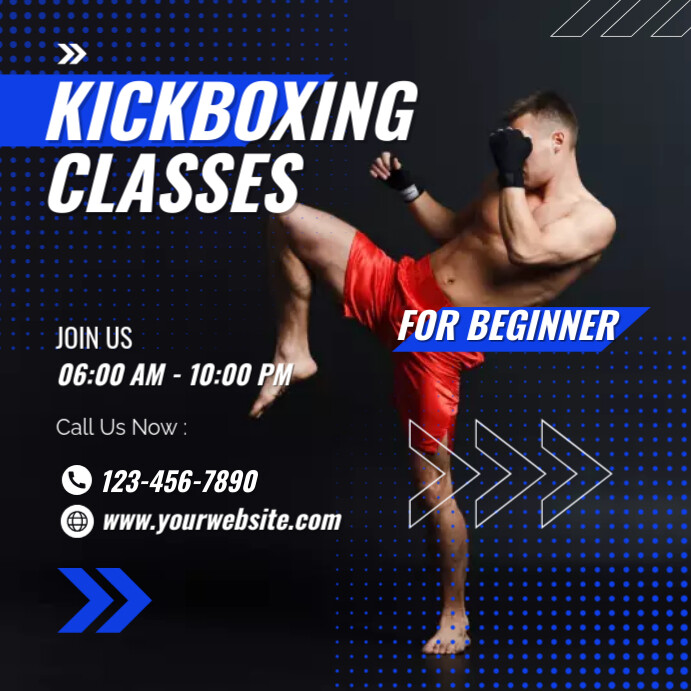 Kickboxing Layout kickboxing template | PosterMyWall