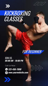 Kickboxing Layout Kickboxing Classes Template | PosterMyWall