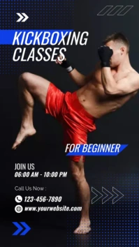 kickboxing template Instagram Story