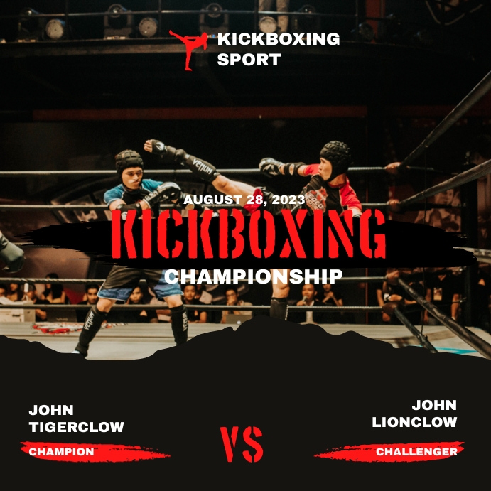 Kickboxing Layout kickboxing template | PosterMyWall