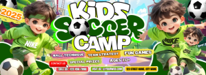 Kickstart the Fun – Join Kids Soccer Camp Copertina Facebook template