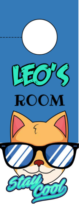Kid's Boy's Door Hanger Room template