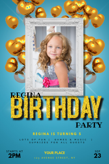 Enfant Fille Anniversaire Carte Flyer Modele Postermywall Enfant Fille Anniversaire Carte Flyer Modele Postermywall