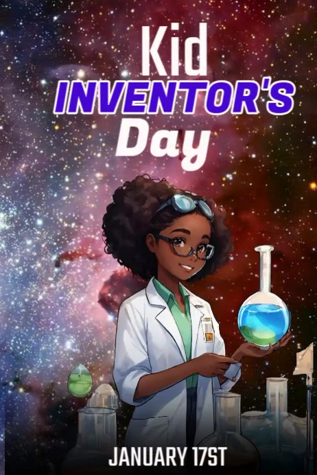 Inventor Poster Examples Plantilla de Kid Inventor Day Advertisement | PosterMyWall