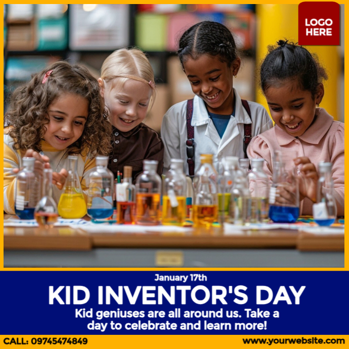 Kid Inventors’ Day Instagram 帖子 template