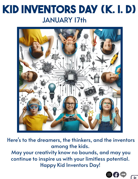 Kid inventors day poster flyer template | PosterMyWall