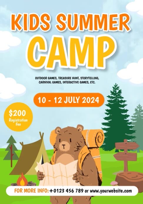 Kid Summer Camp Template | PosterMyWall