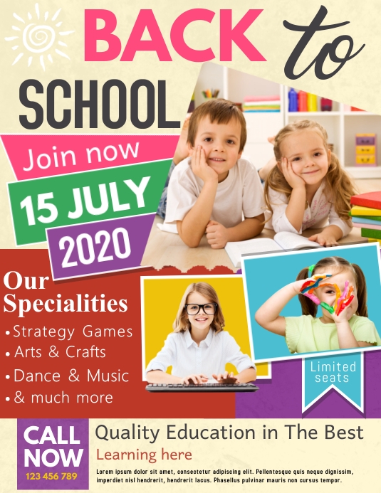 Kids activities,back to school flyers Template | PosterMyWall