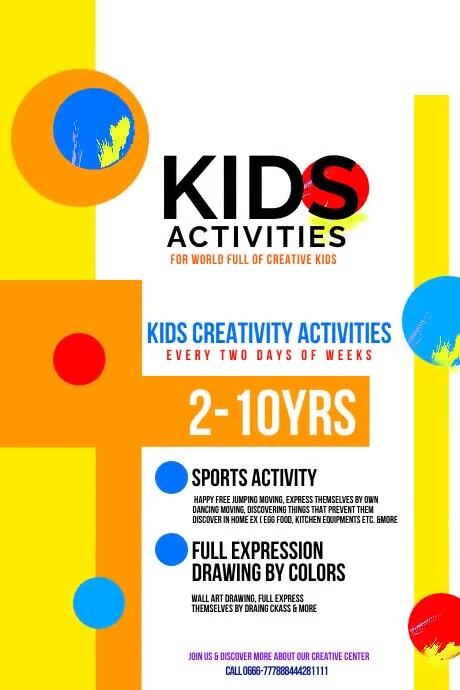 Kids Activity Poster templates | PosterMyWall