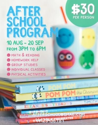 Kids After School Program Flyer Poster/Wallboard template