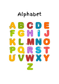 Kids alphabet printable poster A1 template