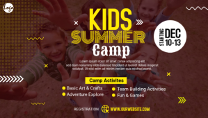 Kids Art Camp Cabeçalho de blogue template