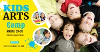 Kids Art Camp Facebook Event Cover design template