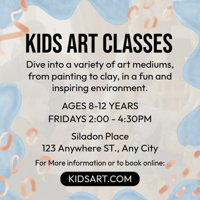 Copy of Kids Art Classes Ads | PosterMyWall