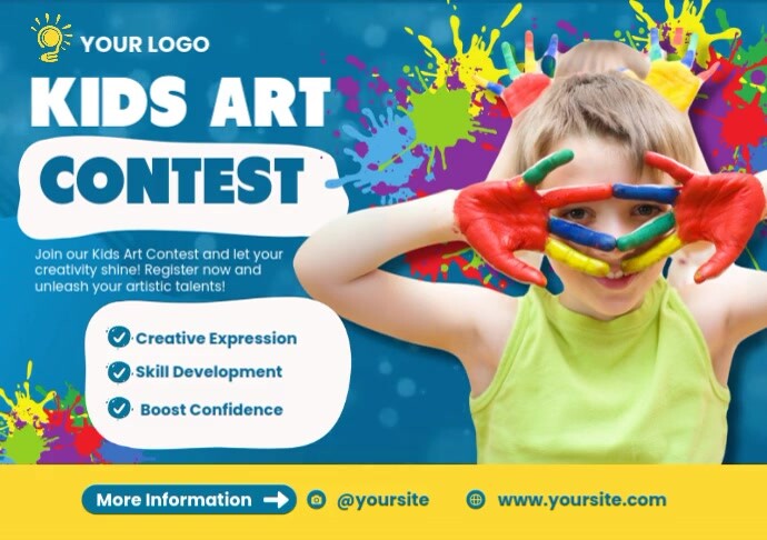 Kids Art Contest A4 template