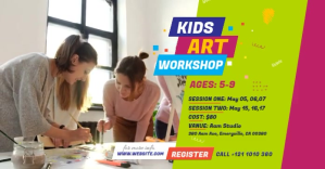 Kids Art Workshop Ad Template Изображение, которым поделились на Facebook