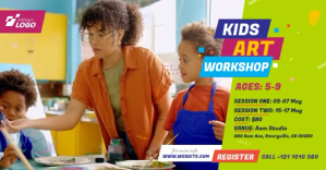 Kids Art Workshop Ad Template Immagine condivisa di Facebook