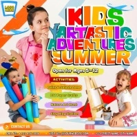 Kids Artastic Summer Adventures – Creative Fun for Ages 5–12 Instagram Post template