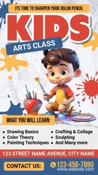 Kids Arts Class Instagram Reel template