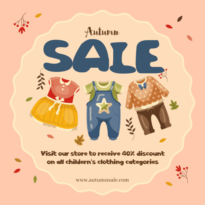 Kids Autumn Sale 2022 Template | PosterMyWall