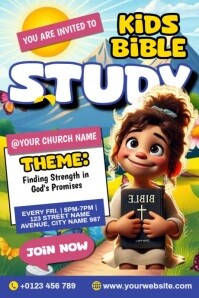 Kids Bible Study Poster Template