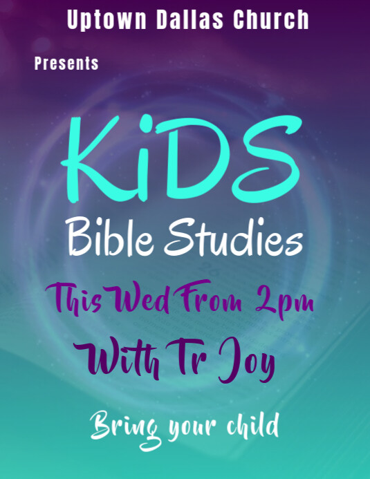 kids bible study Template | PosterMyWall