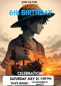 kids birthday A4 template