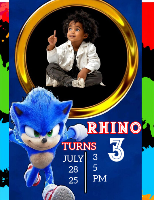 Kids birthday Invitation Folheto (US Letter) template