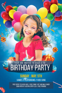 Kids Birthday Party Invitation Banner 4